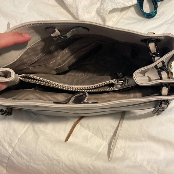 COPY - Rebecca MINKOFF light grey purse w fringe and hardware - Picture 8 of 8